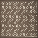 Safavieh Dhurries 7'-0" x 7'-0" Rug in Brown / Ivory