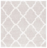 Safavieh Tahoe Shag 6'-7" x 6'-7" Rug in Silver / White
