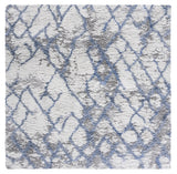Safavieh Horizon Shag 800 6'-7" x 6'-7" Rug in Ivory / Blue
