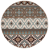 Safavieh Veranda 6'-7" x 6'-7" Rug in Creme / Brown