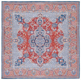 Safavieh Tucson 6'-0" x 6'-0" Rug in Rust / Blue