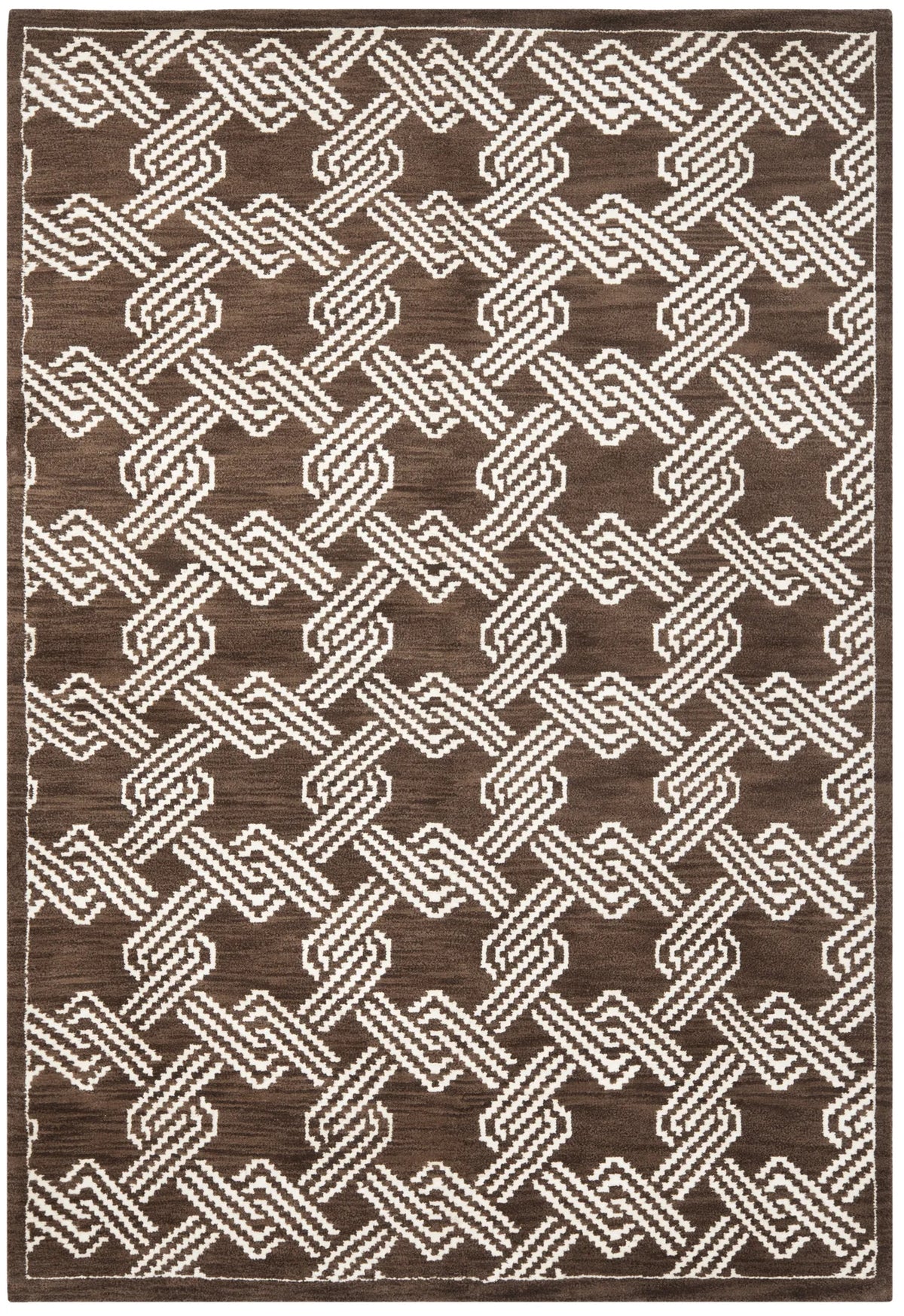 Safavieh Mosaic 4'-0" x 6'-0" Rug in Brown / Creme