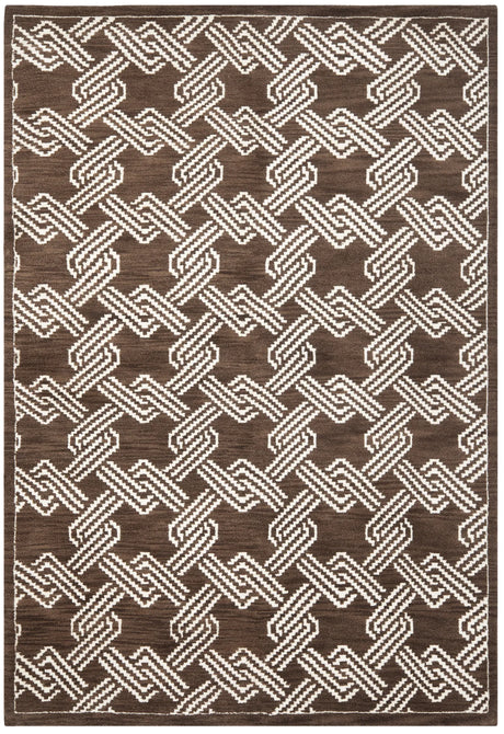 Safavieh Mosaic 4'-0" x 6'-0" Rug in Brown / Creme