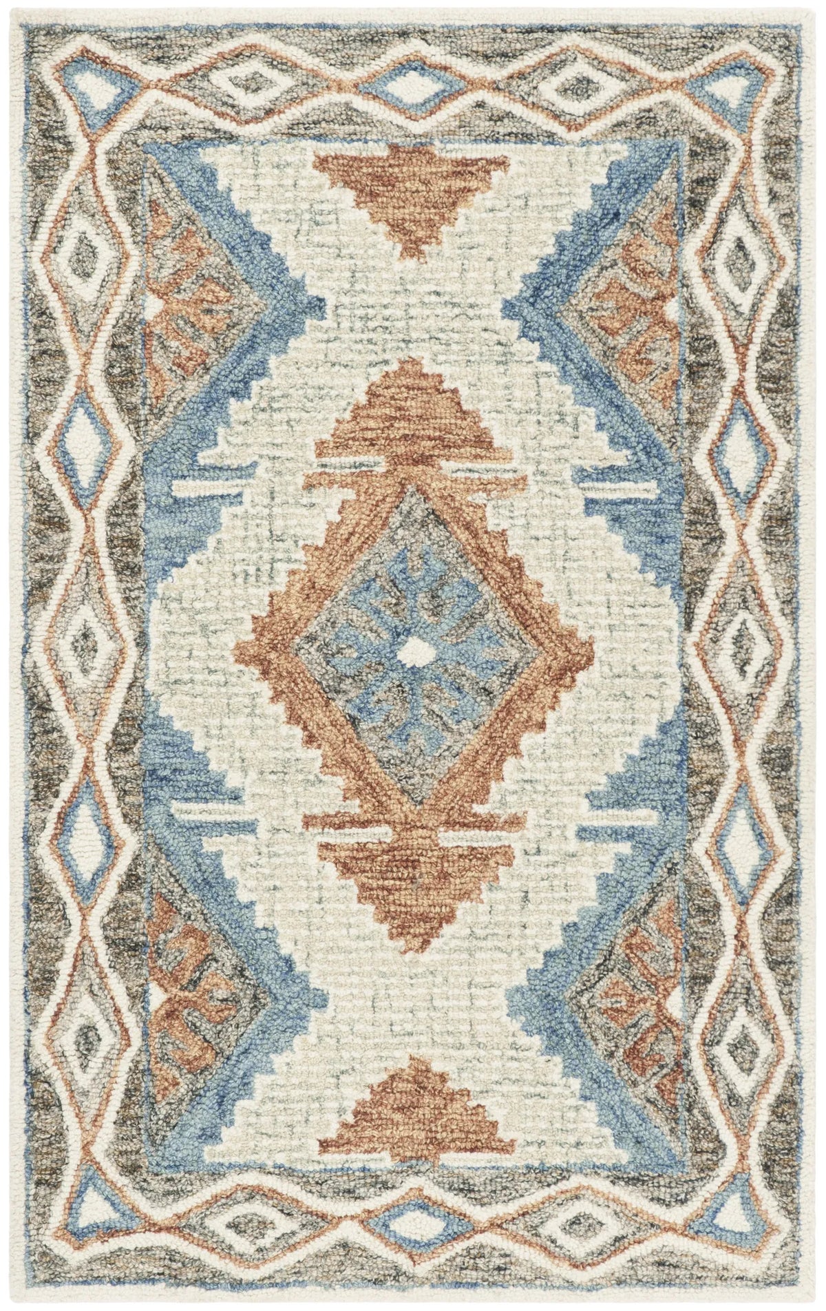Safavieh Micro-Loop 2'-6" x 4'-0" Rug in Blue / Beige