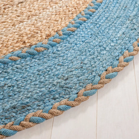 Safavieh Natural Fiber 5'-0" x 8'-0" Rug in Natural / Blue