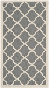 Safavieh Courtyard 2'-0" x 3'-7" Rug in Anthracite / Beige