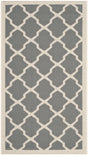 Safavieh Courtyard 2'-0" x 3'-7" Rug in Anthracite / Beige