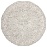 Loloi Odette Odt-02 Silver/Ivory Rug - round flat