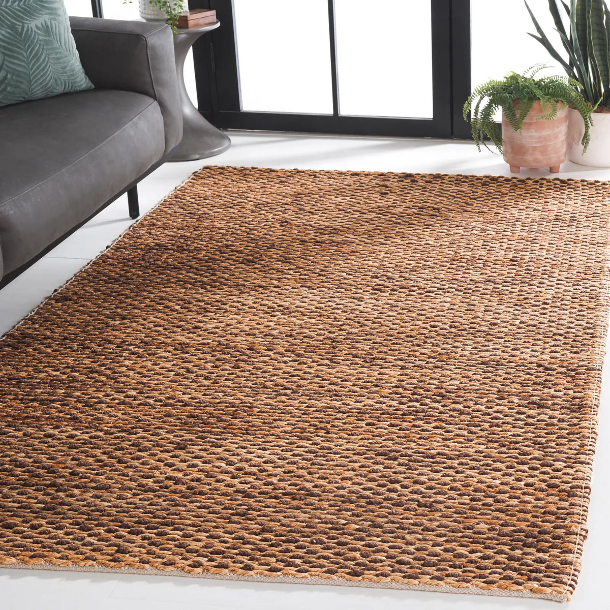 Safavieh Natural Fiber 4'-0" x 6'-0" Rug in Natural / Dark Brown