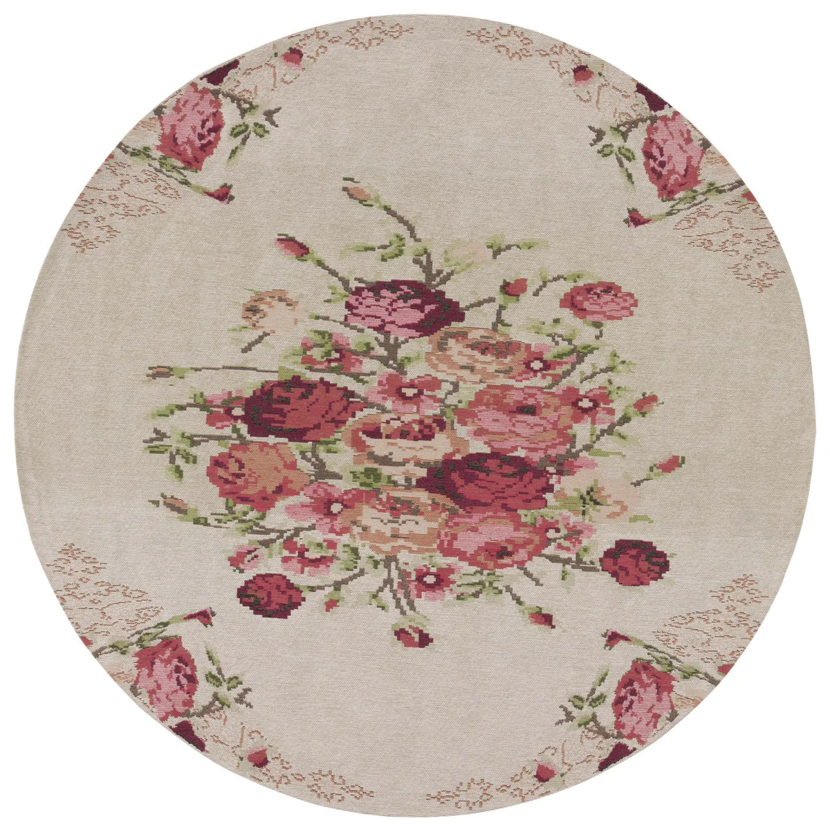 Safavieh Classic Vintage 6'-0" x 6'-0" Rug in Beige / Red
