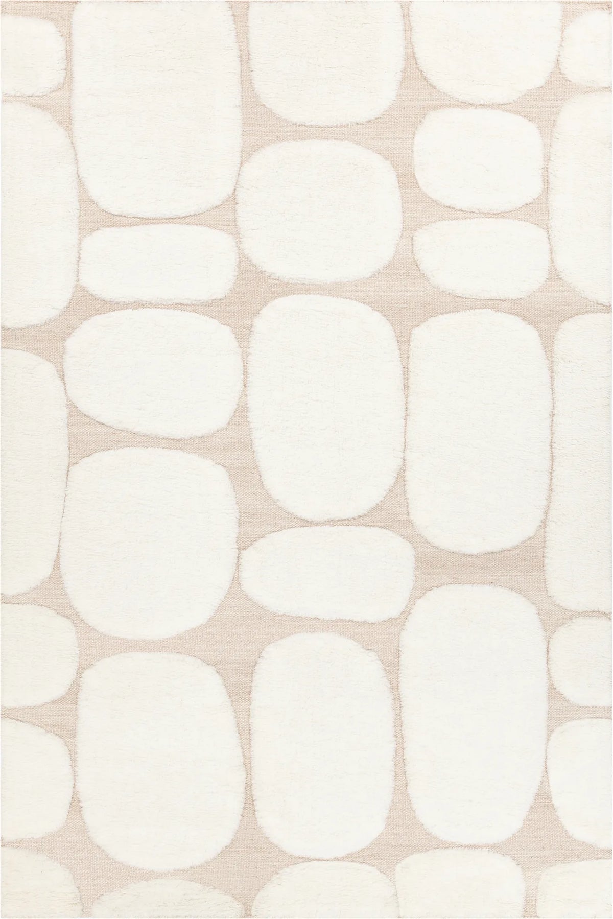 Chandra Yessica YES-58300 White / Tan rug, flat view