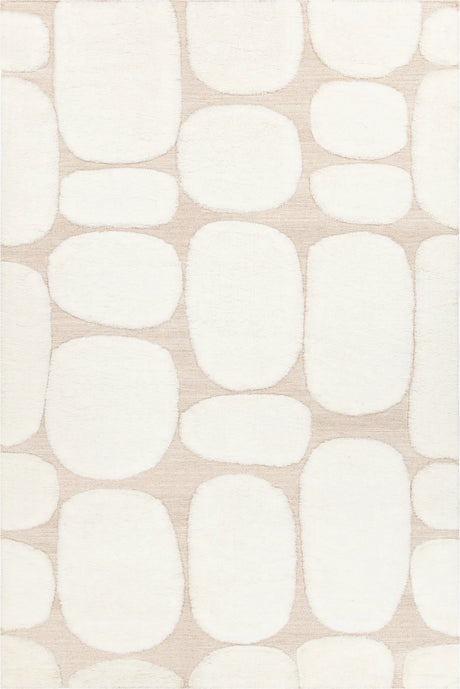 Chandra Yessica YES-58300 White / Tan rug, flat view