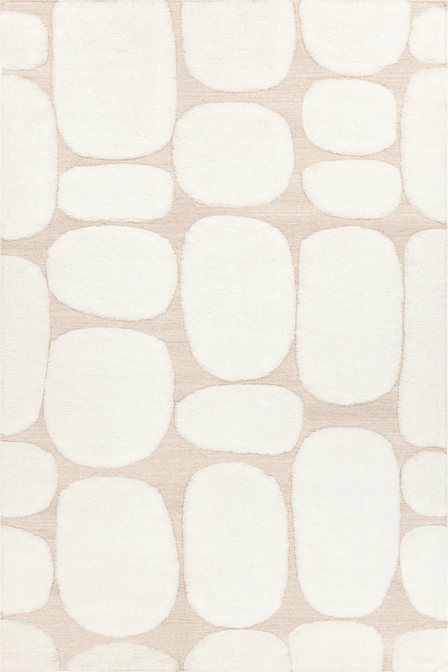 Chandra Yessica YES-58300 White / Tan rug, flat view