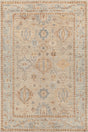 Chandra Yazmin YAZ-58202 Tan / Blue / Brown rug, flat view