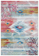 Safavieh Barbados 500 4'-0" x 6'-0" Rug in Light Blue / Pink