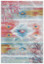 Safavieh Barbados 500 4'-0" x 6'-0" Rug in Light Blue / Pink