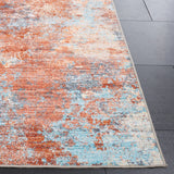 Safavieh Malibu 4'-0" x 6'-0" Rug in Rust / Aqua