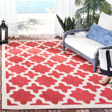 Safavieh Courtyard 5'-3" x 7'-7" Rug in Red / Bone
