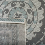 Safavieh Courtyard 4'-0" x 5'-7" Rug in Light Grey / Anthracite
