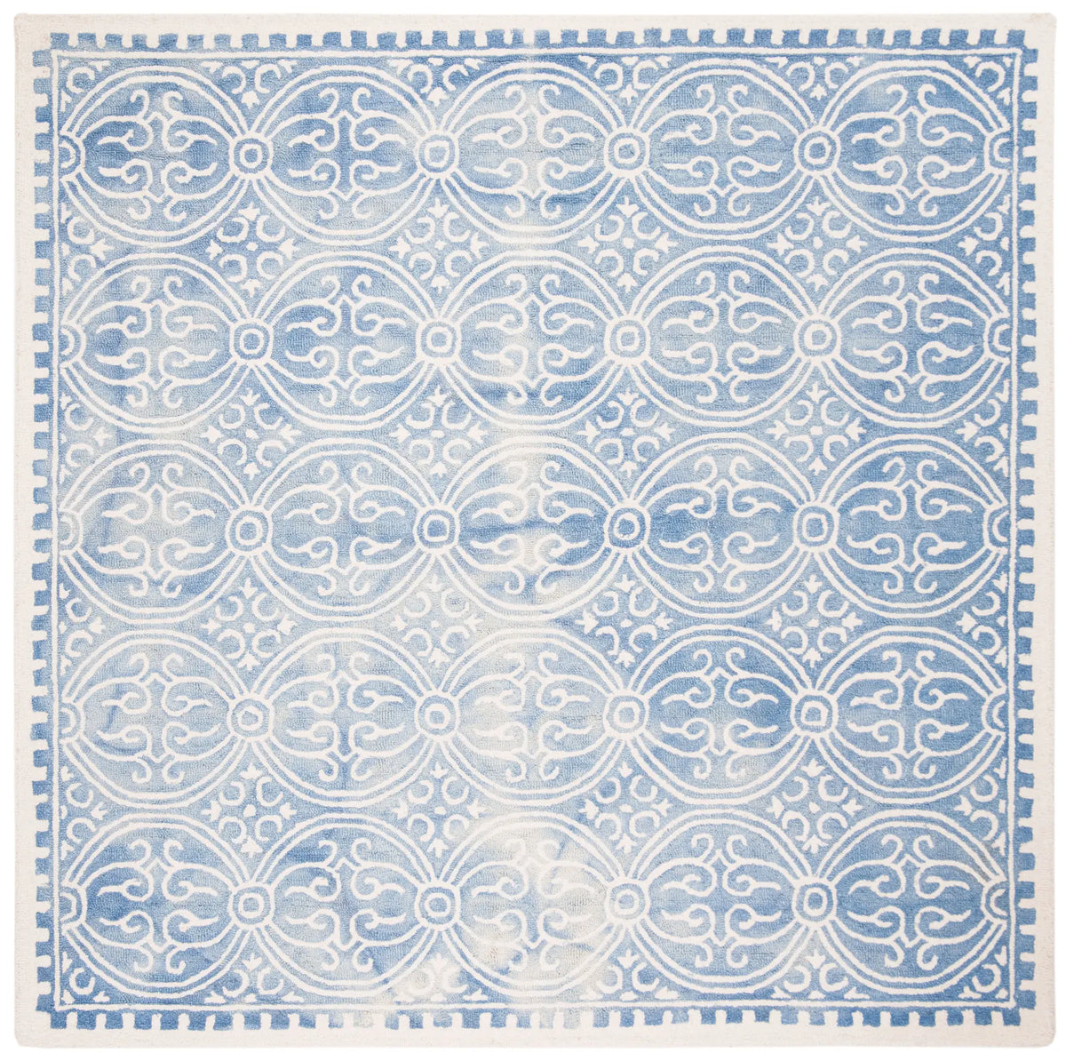 Safavieh Dip Dye 7'-0" x 7'-0" Rug in Blue / Ivory