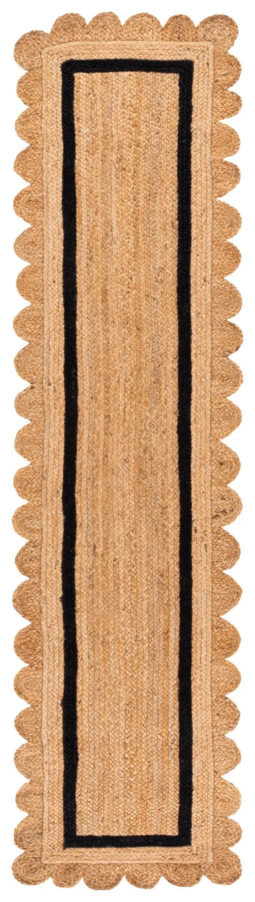 Safavieh Natural Fiber 2'-3" x 9'-0" Rug in Natural / Black