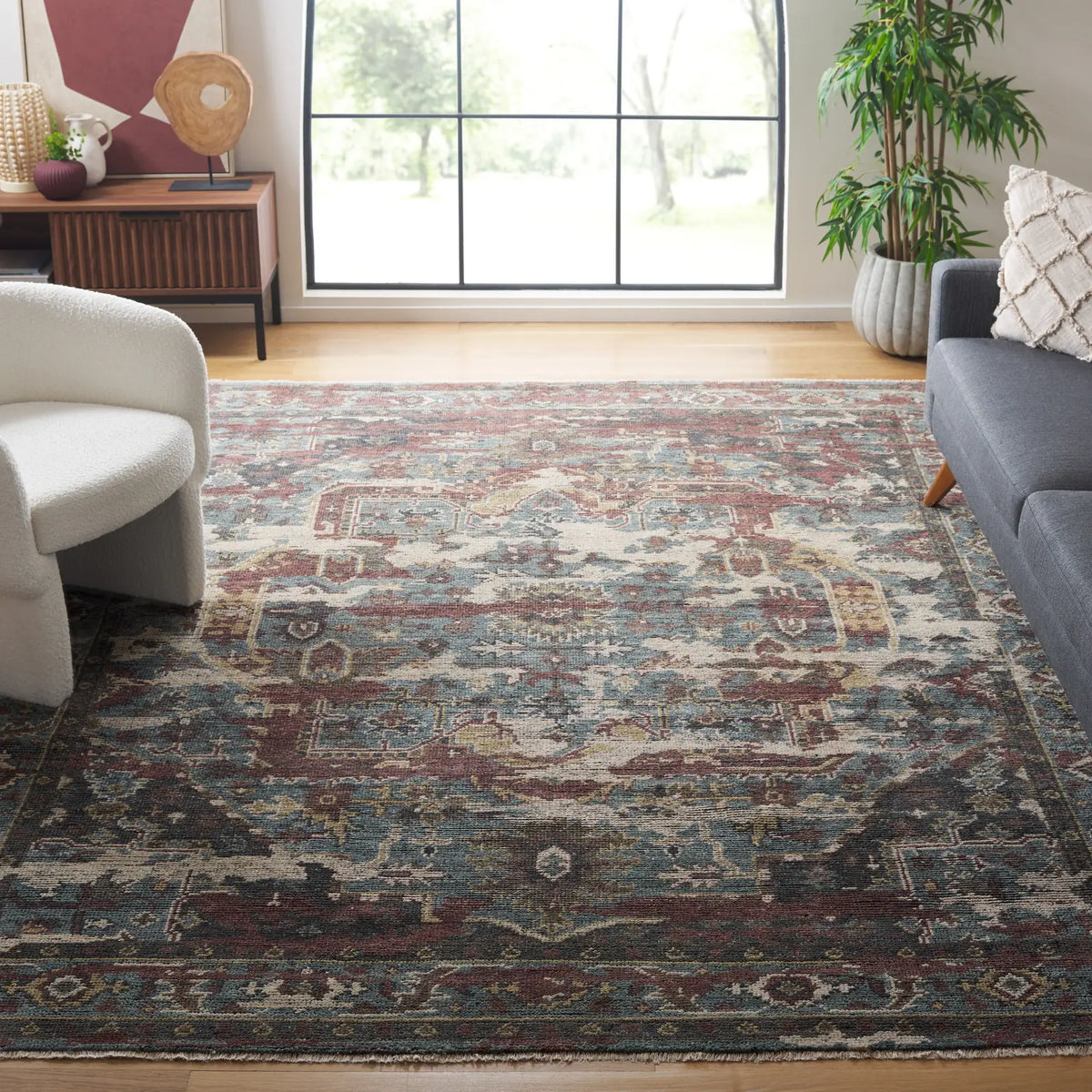 Safavieh Izmir 10'-0" x 14'-0" Rug in Blue / Light Brown