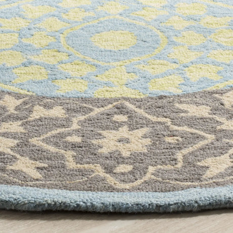 Safavieh Suzani 5'-0" x 5'-0" Rug in Chocolate / Yellow