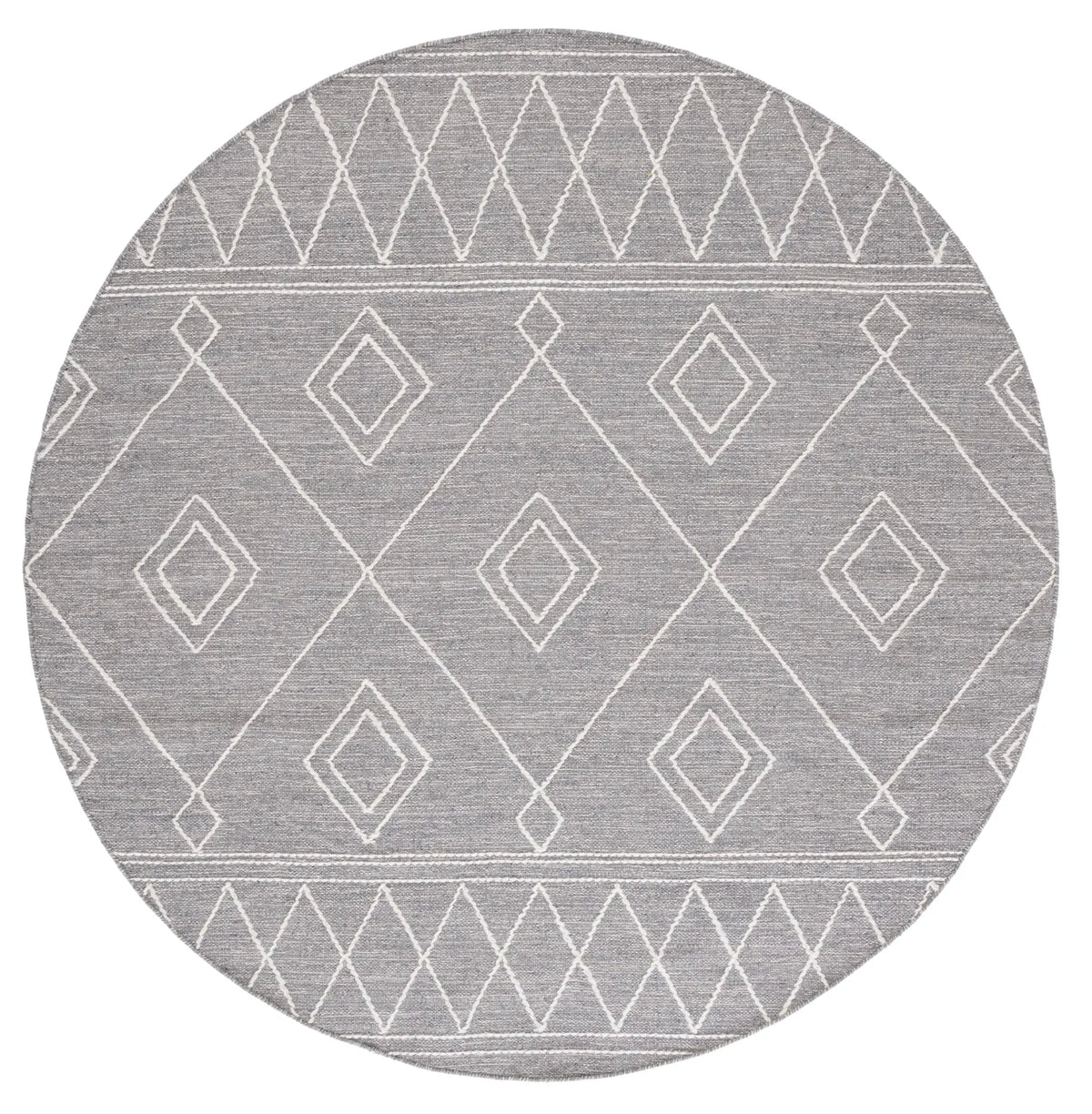 Safavieh Kilim 6'-0" x 6'-0" Rug in Grey / Ivory