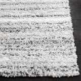 Safavieh Berber Shag 4'-5" x 6'-5" Rug in Grey / Ivory