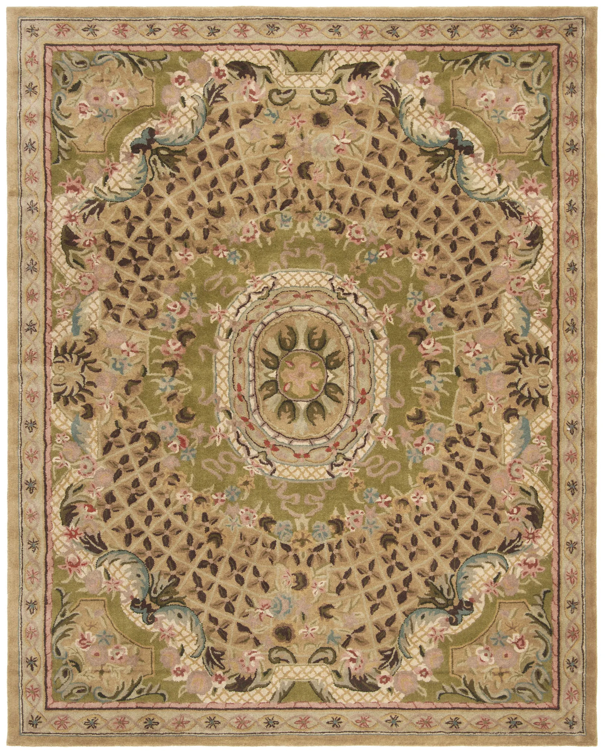 Safavieh Classic 9'-6" x 13'-6" Rug in Toupe / Light Green