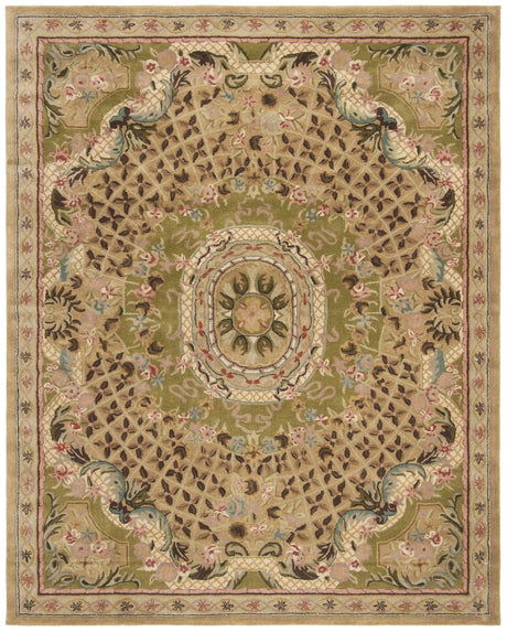 Safavieh Classic 9'-6" x 13'-6" Rug in Toupe / Light Green