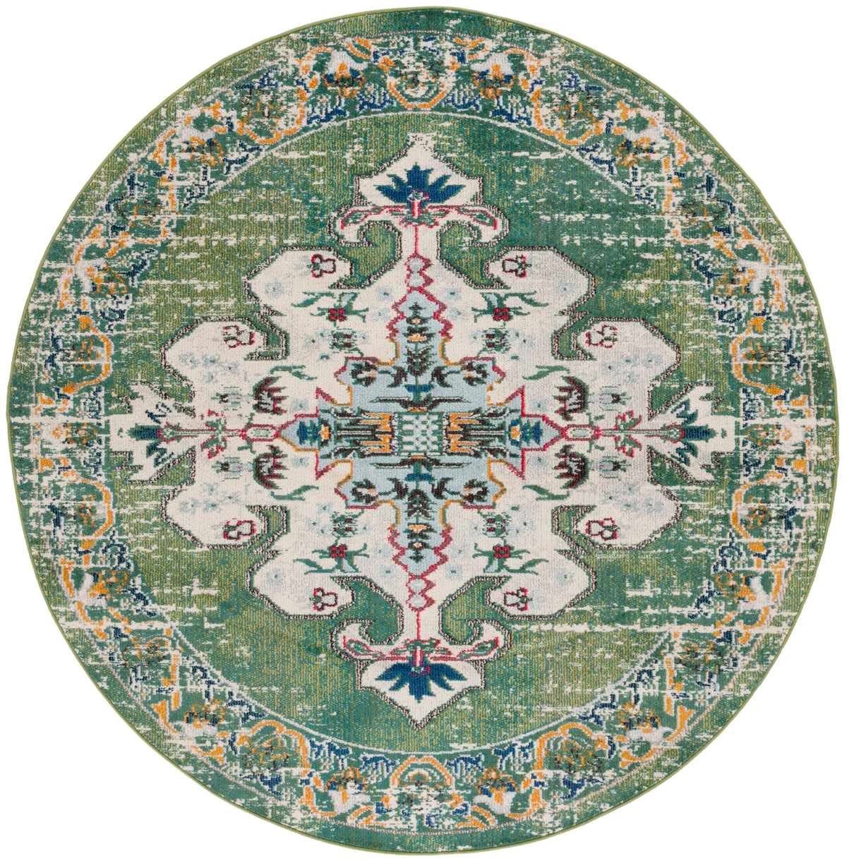 Safavieh Madison 6'-7" x 6'-7" Rug in Green / Aqua