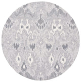 Safavieh Ikat 6'-0" x 6'-0" Rug in Grey / Ivory