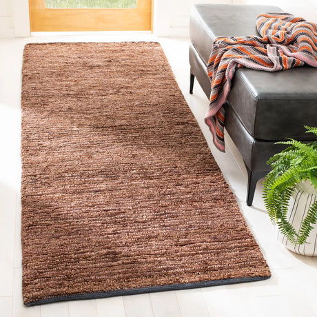 Safavieh Organic 2'-6" x 10'-0" Rug in Brown / Brown