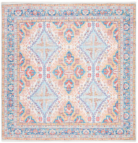 Safavieh Saffron 6'-0" x 6'-0" Rug in Rust / Blue