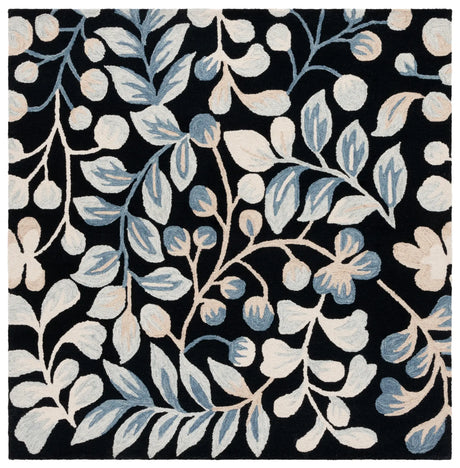 Safavieh Jardin 6'-0" x 6'-0" Rug in Black / Ivory