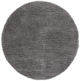 Safavieh Lindsay Shag 6'-7" x 6'-7" Rug in Dark Grey