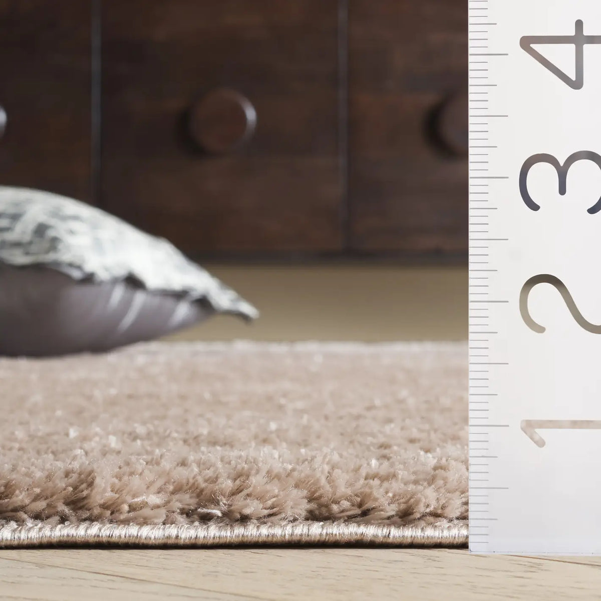 Safavieh Penelope Shag 4'-0" x 6'-0" Rug in Taupe