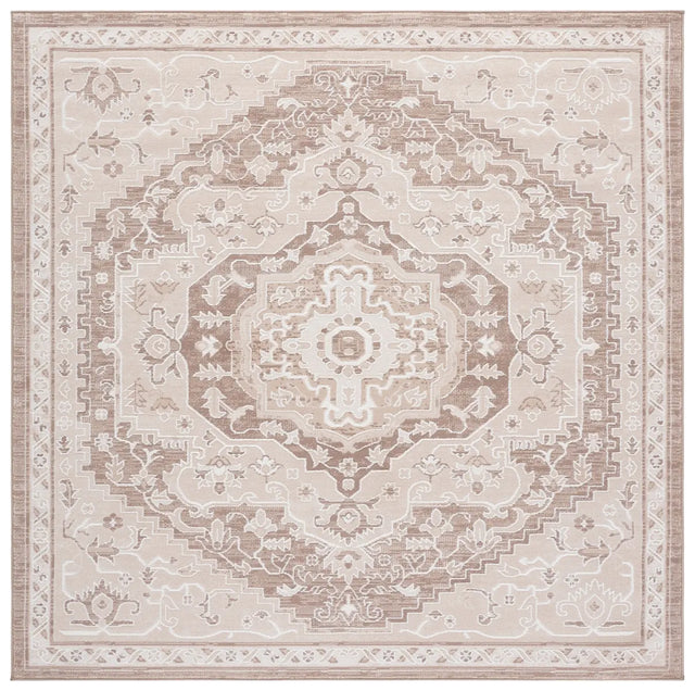 Safavieh Sydney 6'-6" x 6'-6" Rug in Beige / Brown Ivory