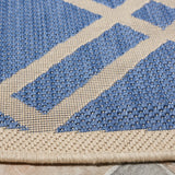 Safavieh Courtyard 7'-10" x 7'-10" Rug in Blue / Beige