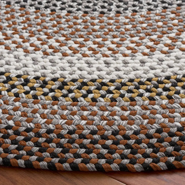 Safavieh Braided 5'-0" x 5'-0" Rug in Brown / Multi
