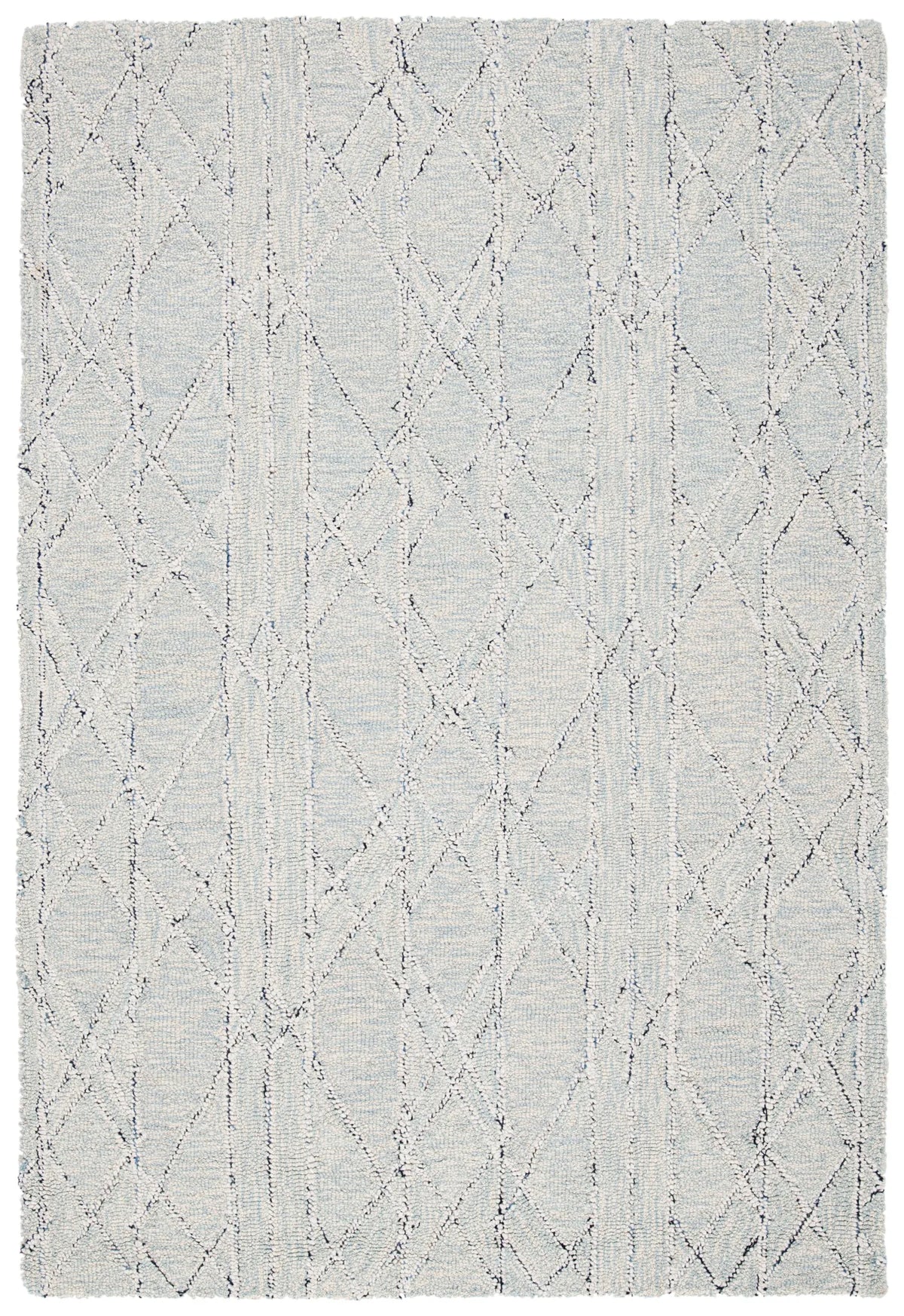 Safavieh Micro-Loop 4'-0" x 6'-0" Rug in Ivory / Light Blue