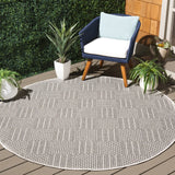 Safavieh Sisal All-Weather 6'-7" x 6'-7" Rug in Grey / Ivory