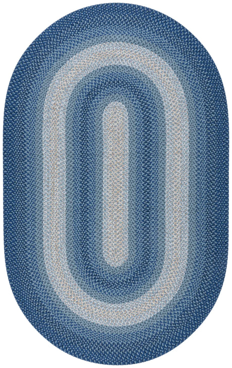 Safavieh Braided 5'-0" x 8'-0" Rug in Navy / Grey