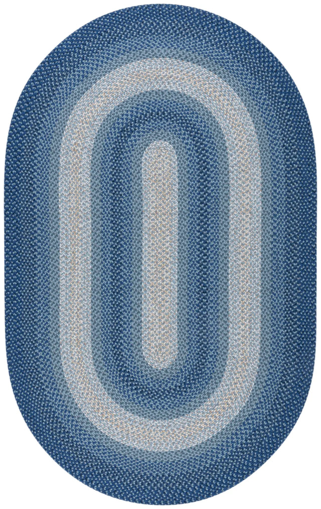 Safavieh Braided 5'-0" x 8'-0" Rug in Navy / Grey