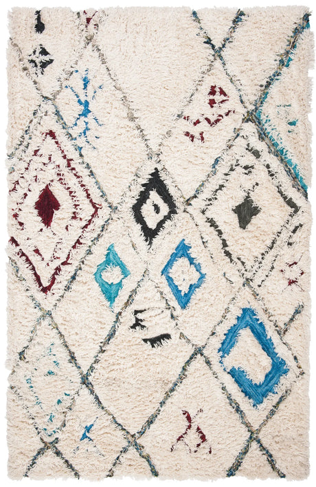 Safavieh Casablanca Shag 4'-0" x 6'-0" Rug in Ivory / Charcoal