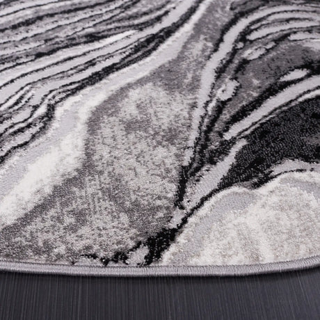 Safavieh Meadow 500 6'-7" x 6'-7" Rug in Black / Grey