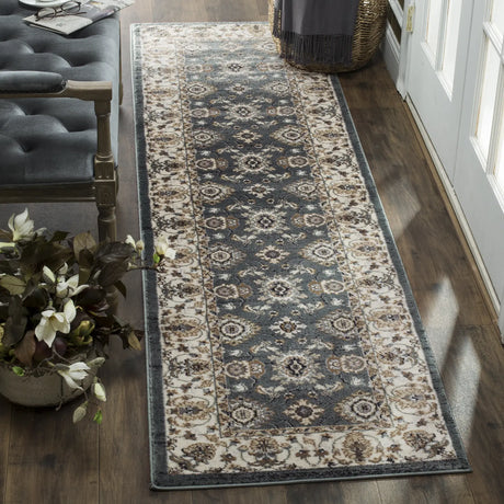 Safavieh Lyndhurst 2'-3" x 12'-0" Rug in Teal / Cream