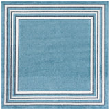 Safavieh Cabana 6'-7" x 6'-7" Rug in Turquoise / Ivory