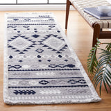 Safavieh Marrakesh 2'-2" x 8'-0" Rug in Grey / Navy